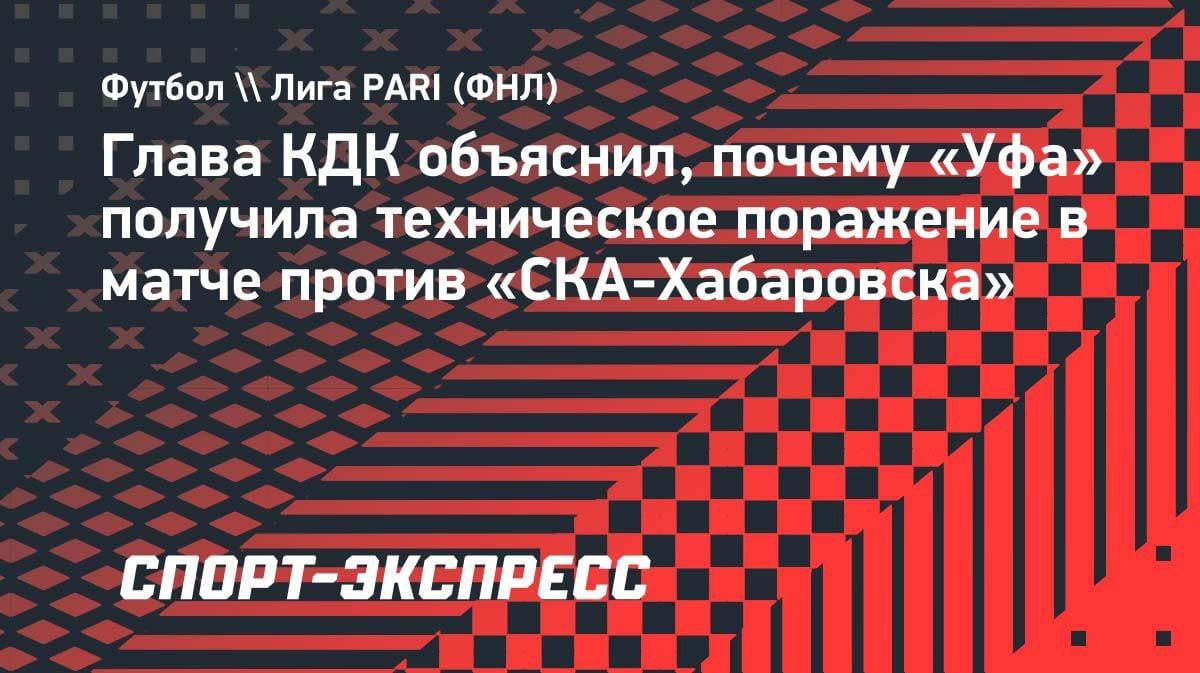 Техническое поражение «Уфы» в Первой лиге: Глава КДК РФС объяснил причины