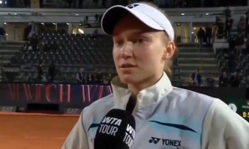 «Я просто наслаждаюсь игрой»: Рыбакина — о выходе в четвертьфинал Рима