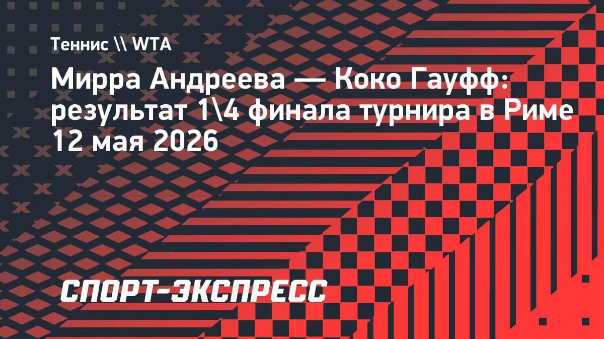 До полуфинала не дотянула: Андреева уступила Гауфф в Риме