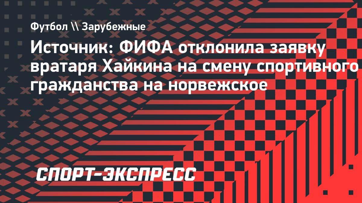 ФИФА не дала ход: вратарь «Буде-Глимт» Хайкин не сыграет за сборную Норвегии