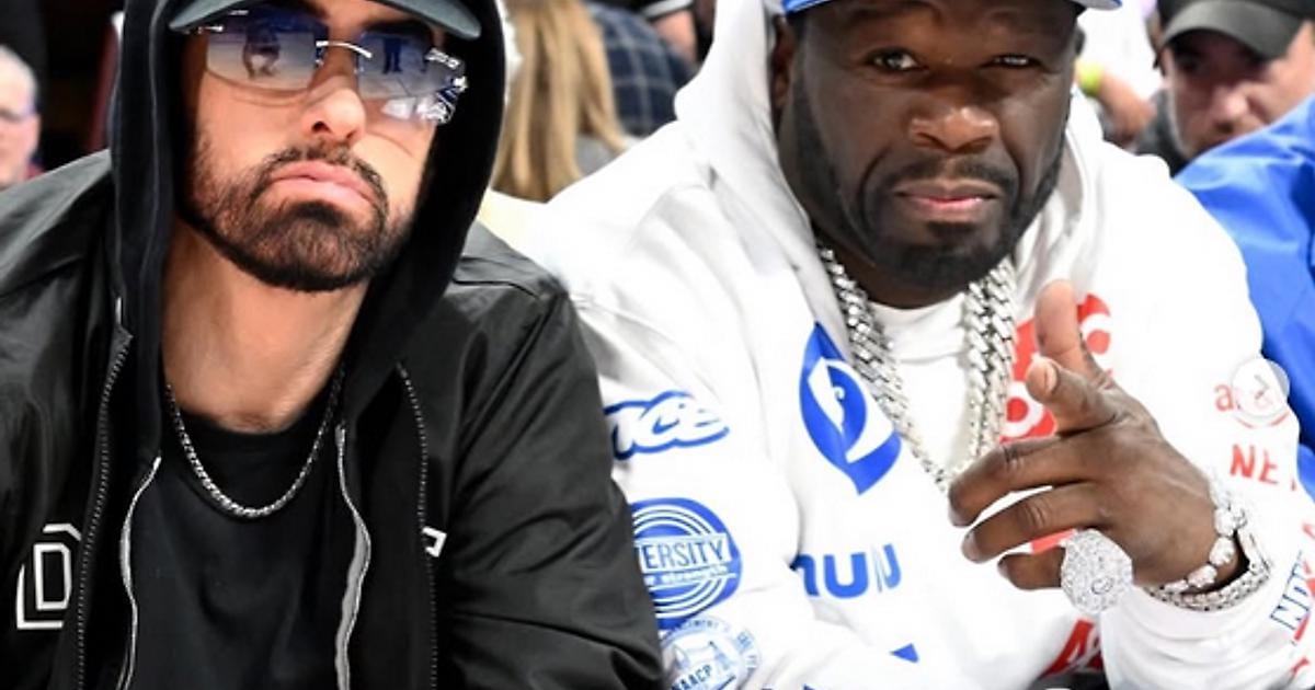 Eminem и 50 Cent зажгли на трибунах: рэп-легенды пришли поддержать «Детройт» в плей-офф НБА