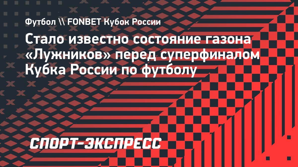 Газон в «Лужниках» готов к суперфиналу Кубка России: официальное заявление