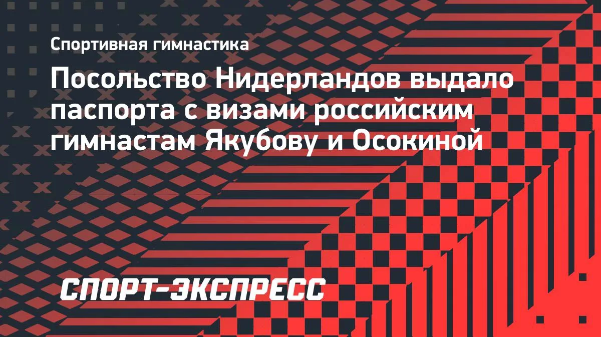ФГР: посольство Нидерландов выдало визы Якубову и Осокиной