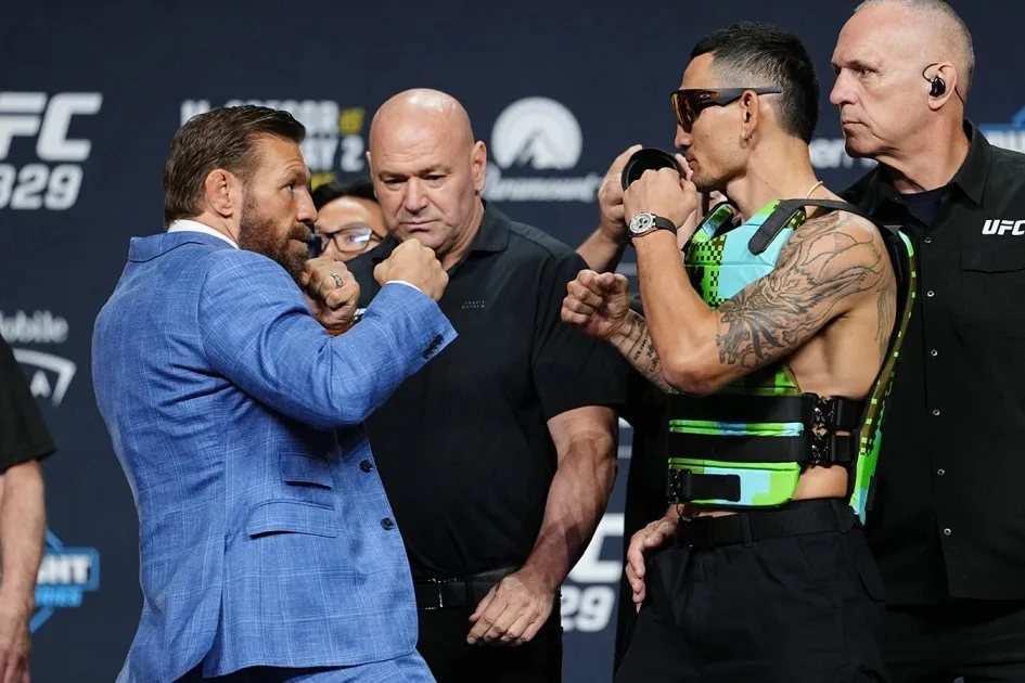 Макгрегор Холлоуэйдің көзілдірігін жұлып алды: UFC 329 алдындағы бетпе-бет кездесу