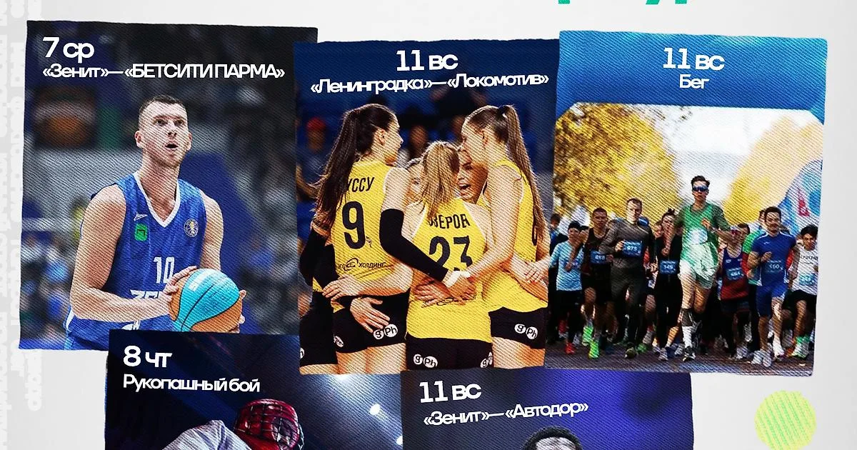 Спортивные события Санкт-Петербурга 7–11 октября: подборка