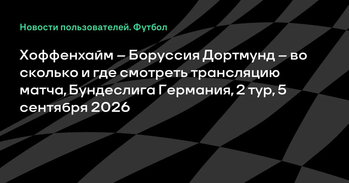 Хоффенхайм – Боруссия Дортмунд: где смотреть трансляцию матча 2-го тура Бундеслиги