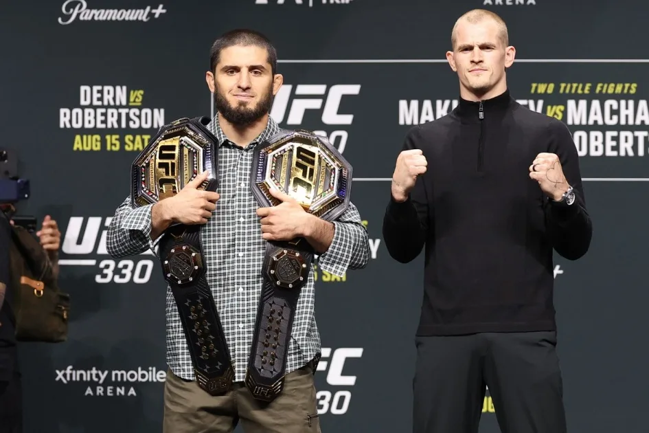 Махачев и Гэрри провели финальную битву взглядов перед UFC 330