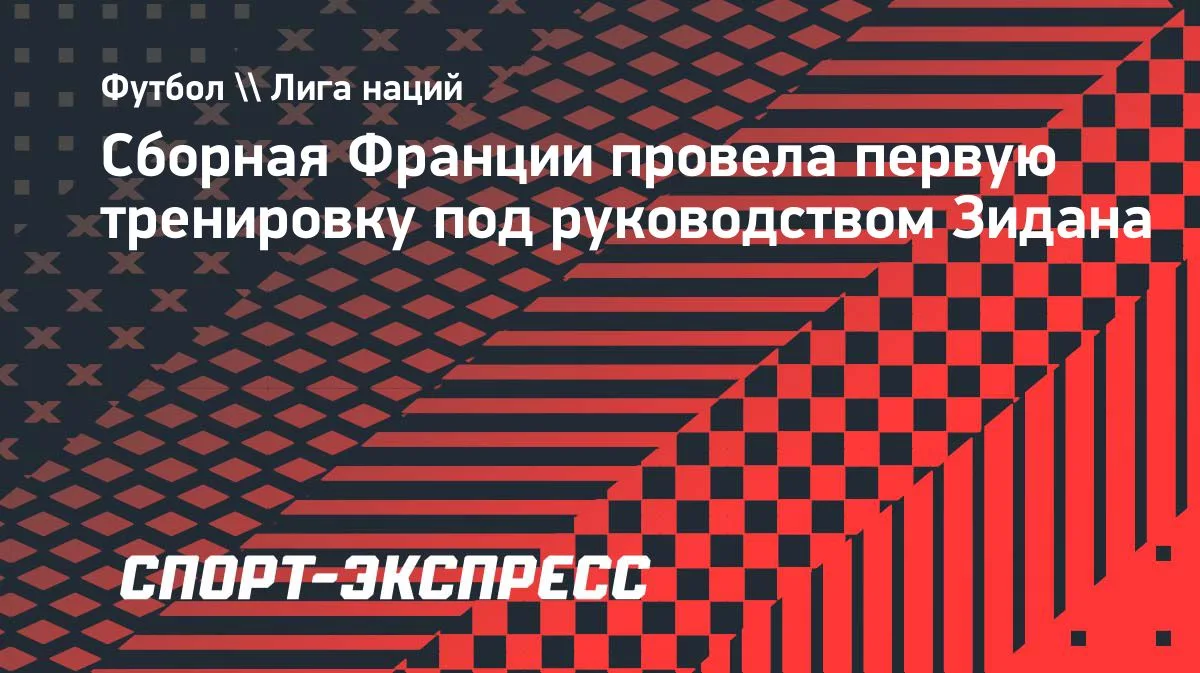 Зидан провёл первую тренировку со сборной Франции